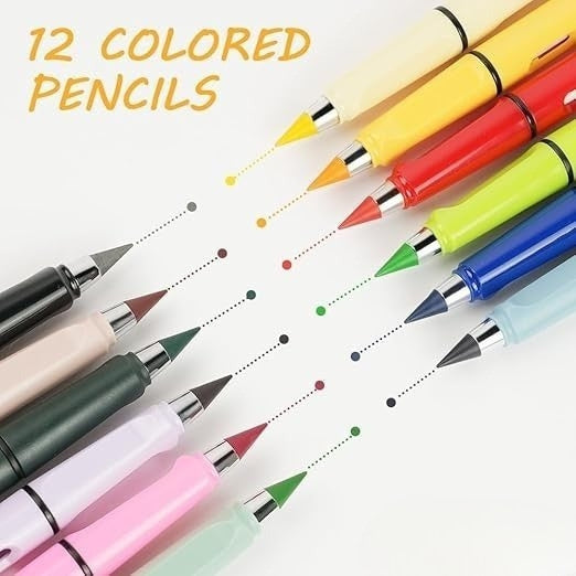 Everlasting Color Pencil Colors Infinity pencil Round Shaped Color Pencils(12pcs)